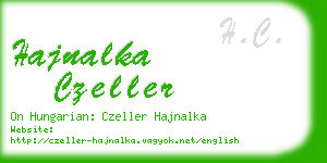 hajnalka czeller business card